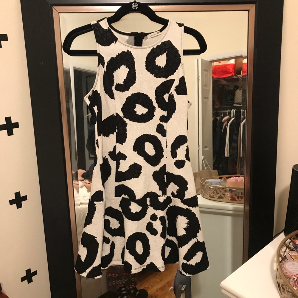 Black and white cocktail dress